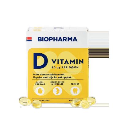 Biopharma Vitamin d capsules 120 Norway - Buy Online on GoSupps.com