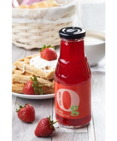 Zero grams Syrup without sugar low -calorie strawberries 330g - Buy Online on GoSupps.com
