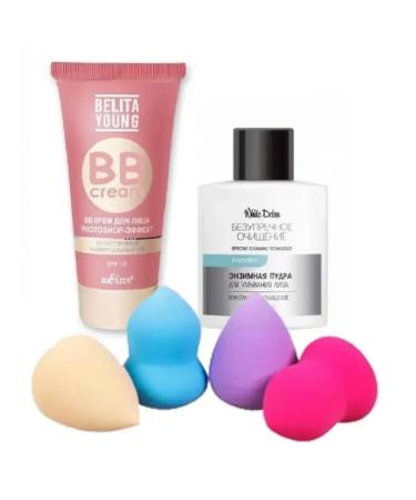 Enzyme powder for washing + BB cream Belita Young + Sponge - Buy Online on GoSupps.com