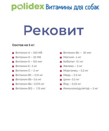 VitaminananimaAdditivePlus Polydex Recovit Vitamin Complex for Dogs 60 Tab - Buy Online on GoSupps.com