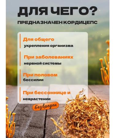 Mushrooms of Siberia Cordyceps mushroom dry 100g - Buy Online on GoSupps.com