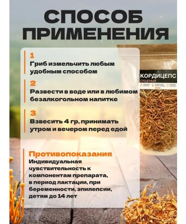 Mushrooms of Siberia Cordyceps mushroom dry 100g - Buy Online on GoSupps.com