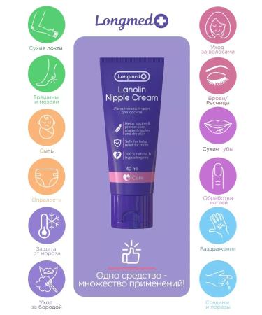 Lanolin Nipples from cracks "Longmed+" - Buy Online on GoSupps.com