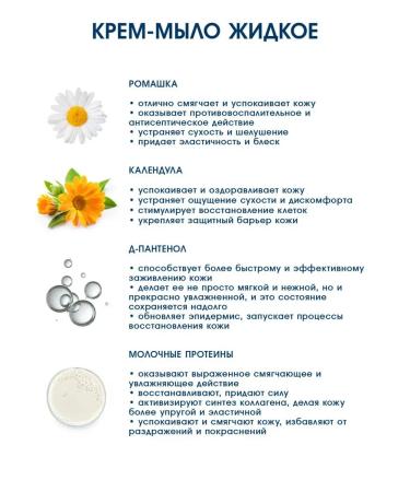 LiquisoaTech Liquid cream-soap cream with chamomile 500 ml - Buy Online on GoSupps.com