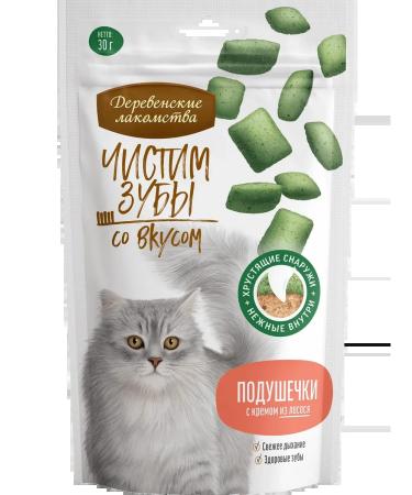 Country delicacies Cat pillows with salmon cream of ChZ 30g 5 packs - Buy Online on GoSupps.com