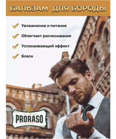 PRORASO Balm for a beard softening Wood and Spice 300 ml - Buy Online on GoSupps.com