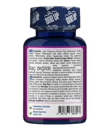 Resveratrol resveratrol 250 mg 30 capsules T rkiye - Buy Online on GoSupps.com