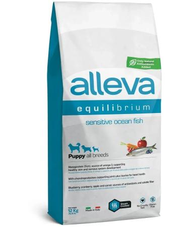 Alleva Equilibrium Sensitive food for puppies ocean. Fish 12 kg - Buy Online on GoSupps.com