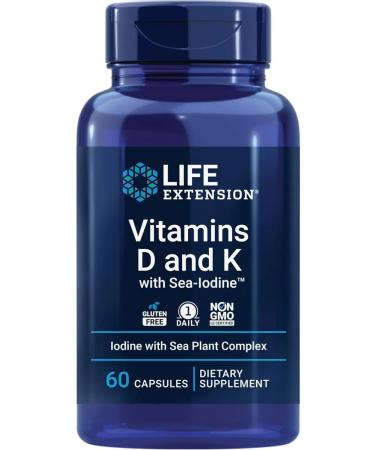 Life extension Vitamins D3 and K with iodine Sea-iodine - Buy Online on GoSupps.com