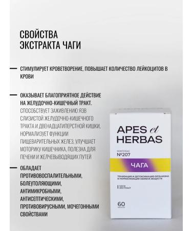 APES et HERBAS Chaga extract 60 capsules - Buy Online on GoSupps.com