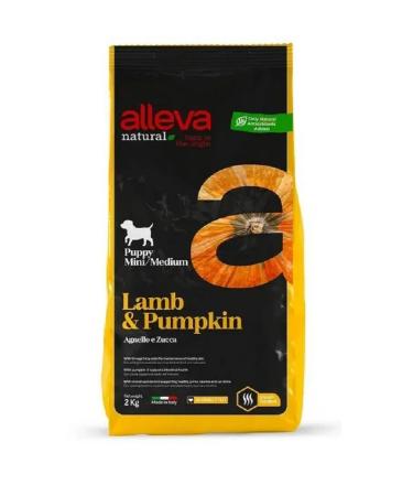 Alleva Natural food for puppies Mini medium lamb with a pumpkin 2kg - Buy Online on GoSupps.com