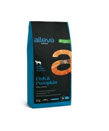 Alleva Natural food for dogs medium maxi fish with pumpki 12kg - Buy Online on GoSupps.com