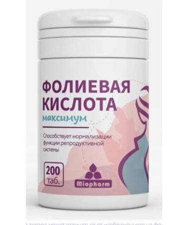 Miopharm LLC Folic acid 400 g 200 Tab 200 mg-1UP