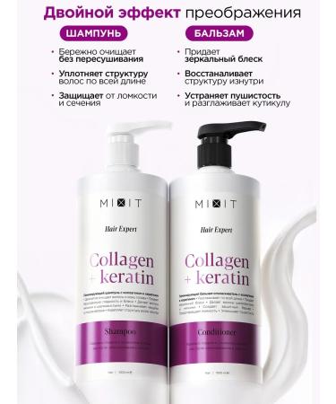 MIXIT Hair shampoo and balm with keratin Hair Expert - Buy Online on GoSupps.com