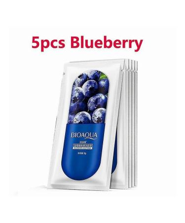 5 pcs of face masks moisturizing Blue