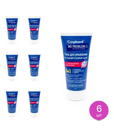 Compliment Heling for washing the face No Problem 3B1 tube 200ml 6 pcs