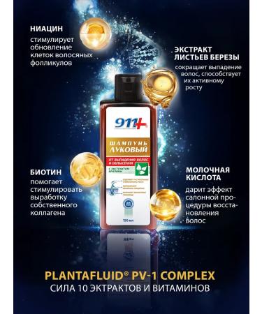 911 + Your emergency service Onion shampoo from hair loss with nettles - Buy Online on GoSupps.com