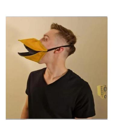 Talking poultry mask with beak p 1 pcv tse yellow