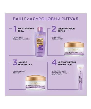 L'OREAL PARIS Skin cream around the eyes of hyaluron expert 15 ml - Buy Online on GoSupps.com