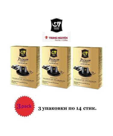 TRUNG NGUYEN Vietnamese soluble coffee G7 GOLG - Picasso 3 units of 14pcs