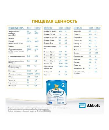 Similac Mixture of classic 2 6-12 months 400 g - Buy Online on GoSupps.com