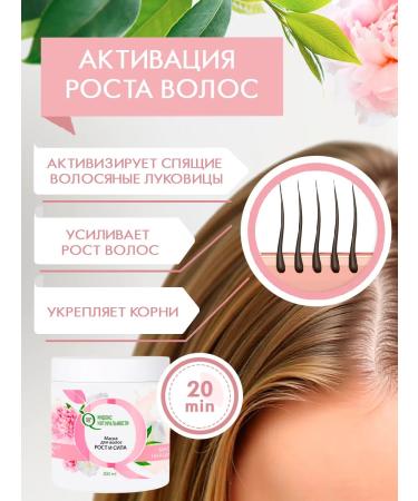 Naturalness Index Hair mask growth and strength with peony extract 500 ml - Buy Online on GoSupps.com