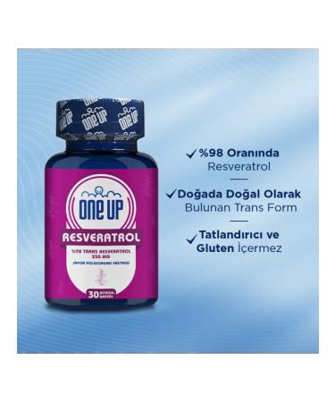 One Up Resveratrol 250 mg 30 plant capsules T rkiye - Buy Online on GoSupps.com