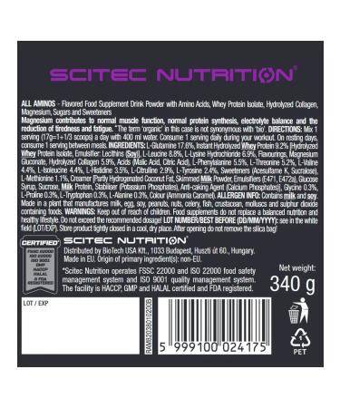 Scitec Nutrition ALL Aminos amino acids 340 Green tea-rally - Buy Online on GoSupps.com