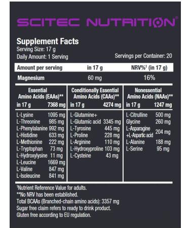 Scitec Nutrition ALL Aminos amino acids 340 Green tea-rally - Buy Online on GoSupps.com