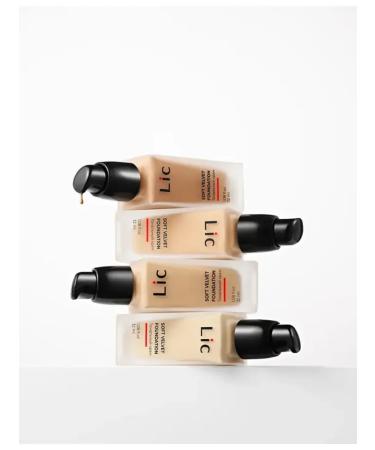Lic Set Tonal Facial Cream Soft Velvet Foundation 02y 2pcs - Buy Online on GoSupps.com
