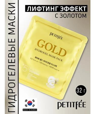Petitfee Hydrogel face mask with colloidal gold 32g Korea