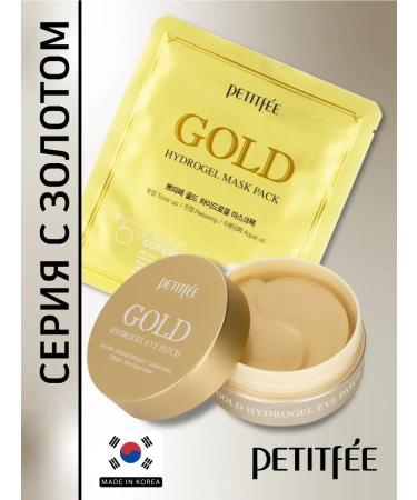Petitfee Hydrogel face mask with colloidal gold 32g Korea - Buy Online on GoSupps.com