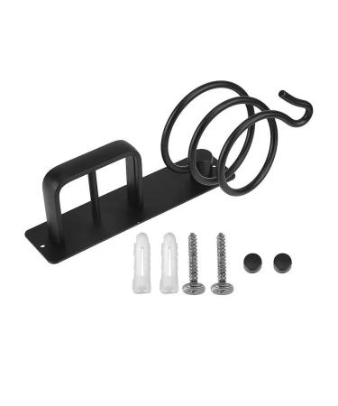 Holder for hair dryer and curling on the wall ts black