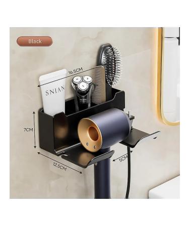 Holder for a hairdryer without drilling CV B-black-3pcs