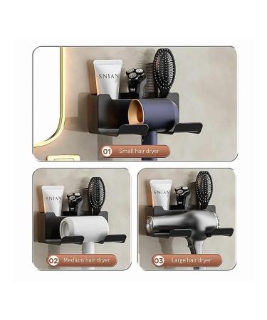 Holder for a hairdryer without drilling CV B-black-3pcs - Buy Online on GoSupps.com