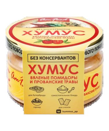 Healthy foods Humus with dried tomatoes and 1pc