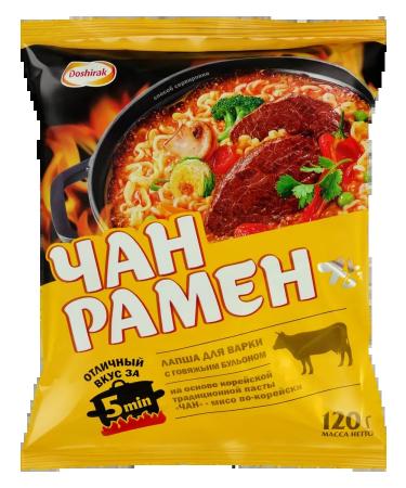 Doshirak Lapsha Chan Ramen with seasonings 120g 4pcs