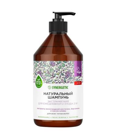 Synergetic hair shampoo 2v1 Extrashiga 750ml