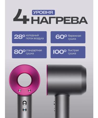 Hair hair dryer with 1 nozzle and ionization - Buy Online on GoSupps.com
