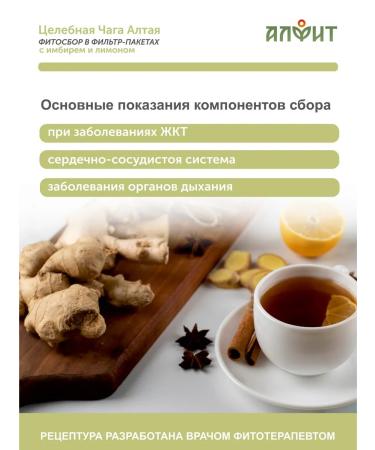 ALFIT Chaga Altai with ginger and lemon - Buy Online on GoSupps.com