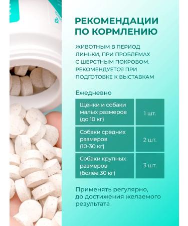 VEDA Complex for dog wool phytomins Forte 200 pcs - Buy Online on GoSupps.com