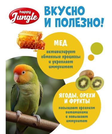 HAPPY JUNGLE Bird's treat honey mix 6 pcs - Buy Online on GoSupps.com