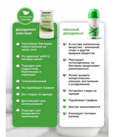 DEONAT Mineral natural deodorant crystal from the smell of sweat - Buy Online on GoSupps.com