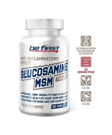 Be First Glucosamine + MSM 60 tablets - glucosamine and MSM - Buy Online on GoSupps.com