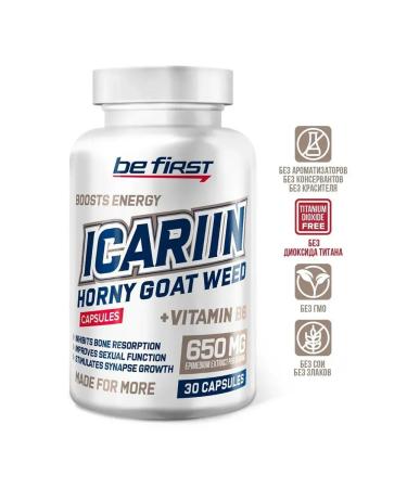 Be First Icariin (Horney Goat Weed) Goryanka Extract 30 capsules - Buy Online on GoSupps.com