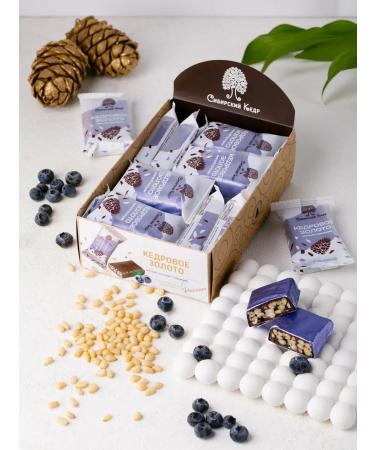 Siberian cedar Bars cedar gold with blueberry 630 g - Buy Online on GoSupps.com