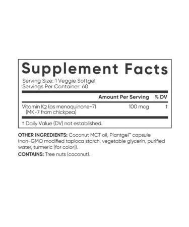 Sports research Vitamin K2 100 mcg 60 capsules - Buy Online on GoSupps.com