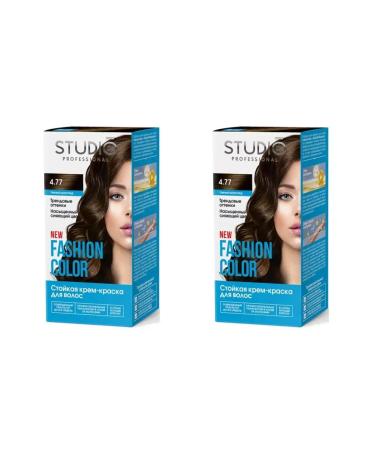 Studio Professional Fashion hair dye dark chocolate 4.77 2 packages