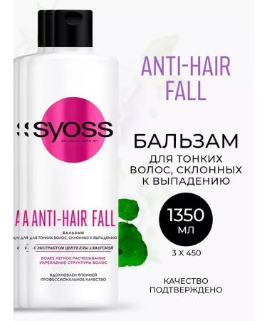 Syoss Anti-hair Fall Balm for fine hair 450 ml 3 pcs.