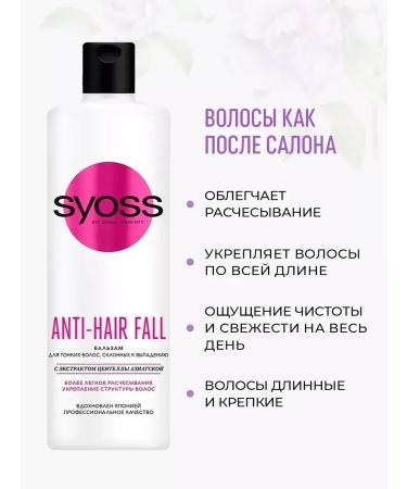 Syoss Anti-hair Fall Balm for fine hair 450 ml 3 pcs. - Buy Online on GoSupps.com